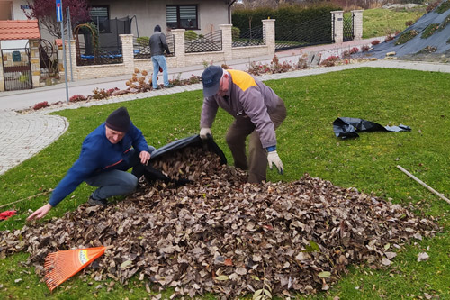 Buków 2021 - Jesienne sprzątanie liści w okolicy Gęsiego Rynku